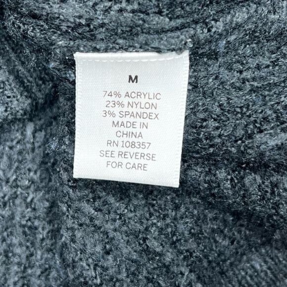 Dressbarn Womens Black & White Sweater Medium Acrylic/Nylon Blend - Picture 10 of 11